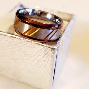 Mens 8mm stainless steel ring size 7